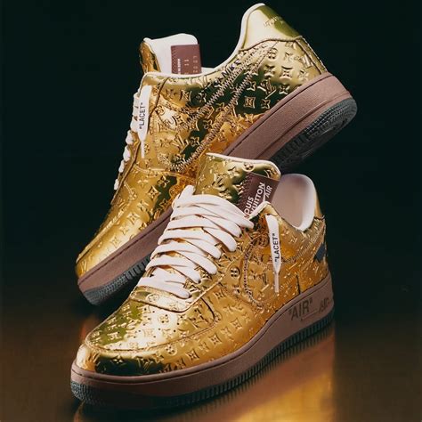 air force 1 louis vuitton gold|louis v air force 1.